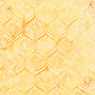 Gatsby Batiks - Feathers Butter Yardage