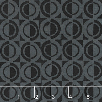 Gatsby Batiks - Half Circle Charcoal Yardage