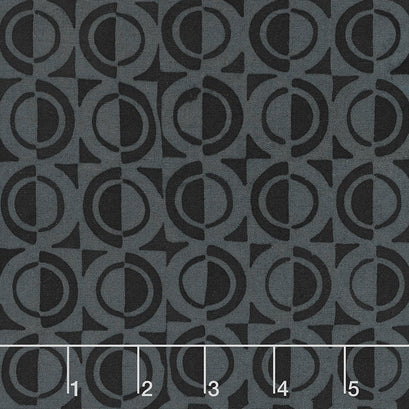 Gatsby Batiks - Half Circle Charcoal Yardage