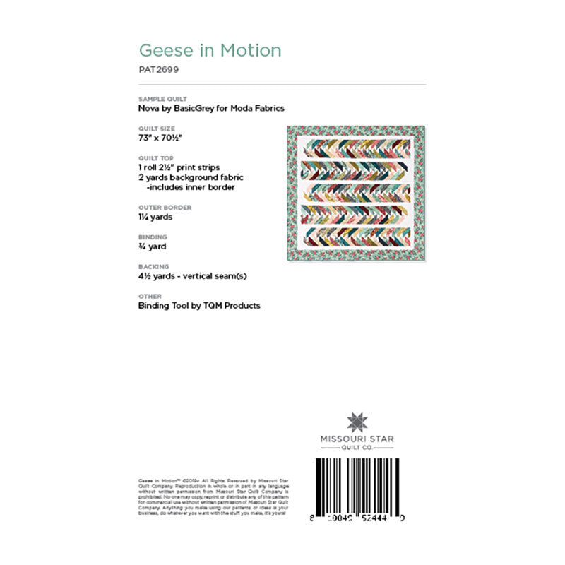 Geese in Motion Quilt Pattern by Missouri Star