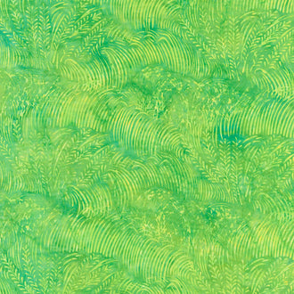 Gemstones Batiks - Garden of the Asylum Lemongrass Yardage