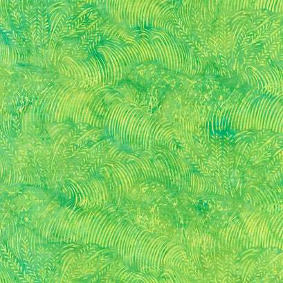 Gemstones Batiks - Garden of the Asylum Lemongrass Yardage