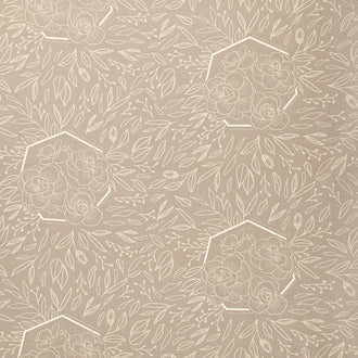 Geo Florals - Floral Explosion Tan Yardage