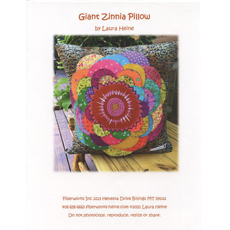 Giant Zinnia Pillow Collage Pattern