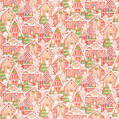 Gingerbread Factory - Gingerbread Houses Tan Yardage