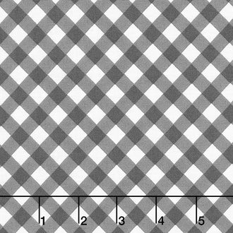 Gingham Gardens - Check Charcoal Yardage