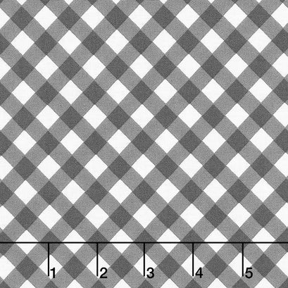 Gingham Gardens - Check Charcoal Yardage