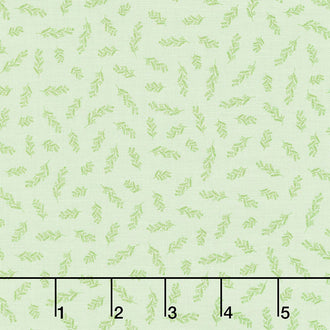 Gingham Gardens - Stems Green Yardage