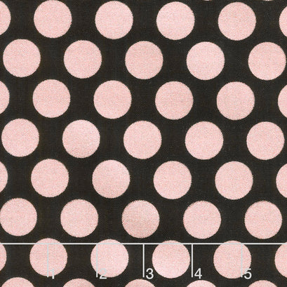 Glam Girl - Dots Black Metallic Yardage