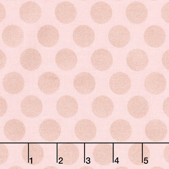 Glam Girl - Dots Pink Metallic Yardage