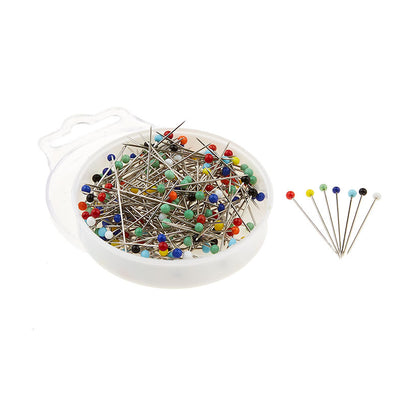 Glass Head Pins, Multi Colors