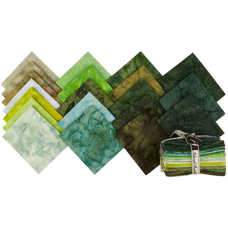 Glorious Green Batik Solids Fat Quarter Bundle Primary Image