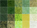 Glorious Green Batik Solids Strips