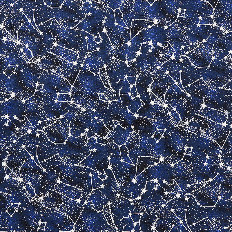 Glow in the Dark - Constellations Midnight Yardage