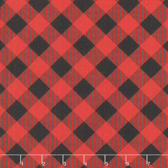 Gnome-antics - Buffalo Plaid Red Yardage