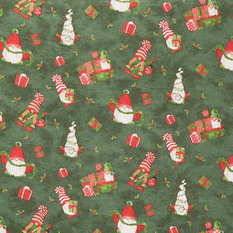 Gnome for Christmas - Main Green Yardage