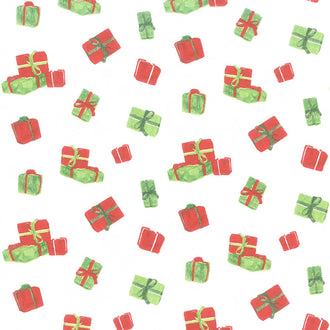 Gnome for Christmas - Presents Parchment Flannel Yardage