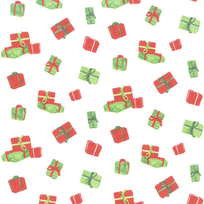 Gnome for Christmas - Presents Parchment Flannel Yardage
