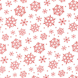 Gnome for Christmas - Snowflakes White Flannel Yardage