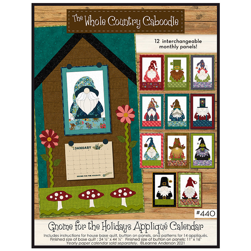 Gnome for the Holidays Calendar Appliqué Quilt Pattern Primary Image