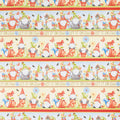 Gnome is Where Your Garden Grows - Gnomes Novelty Stripe Multi Yardage