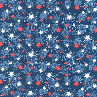 Gnome of the Brave - Stars Red Blue Yardage