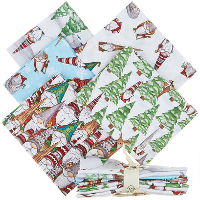 Gnoming Through the Snow 5 Easy Pieces Fat Quarter Bundle