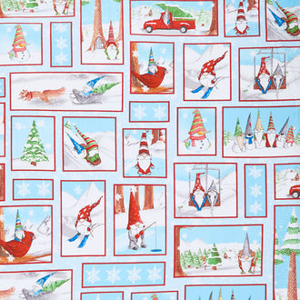 Gnoming Through the Snow - Patch Light Blue Yardage
