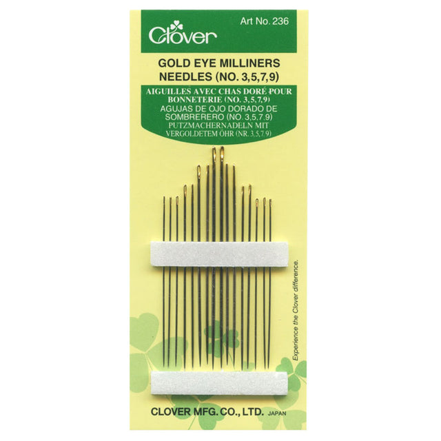 Gold Eye Milliners Needles (16 ct) - Size 3/9