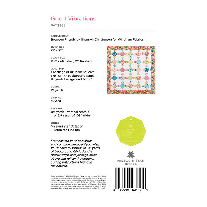 Good Vibrations Quilt Pattern by Missouri Star