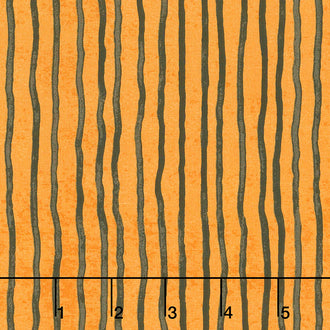 Goosetales - Wavy Stripes Orange Yardage