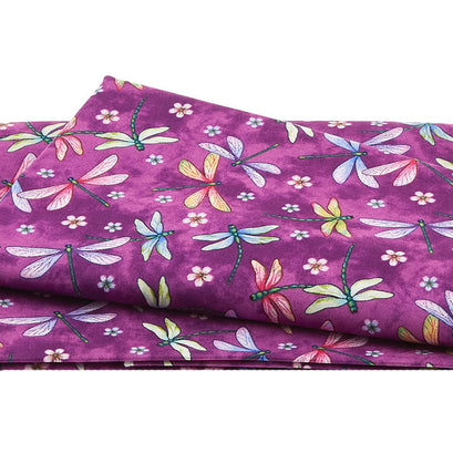 Gossamer Garden - Dragonflies Violet 2 Yard Cut