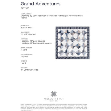 Grand Adventures Quilt Pattern by Missouri Star