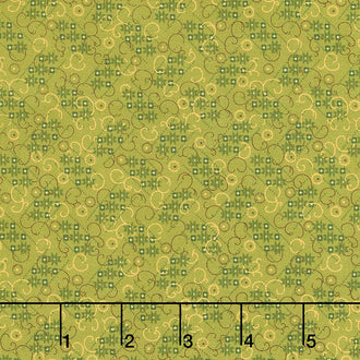 Gratitude and Grace - Cascading Stars Green Yardage
