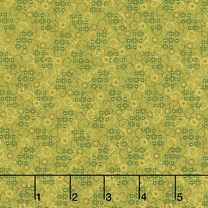 Gratitude and Grace - Cascading Stars Green Yardage