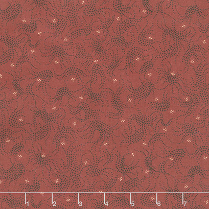 Gratitude and Grace - Dotted Bramble Red Yardage