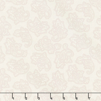 Gratitude and Grace - Dotted Paisley Cream Yardage