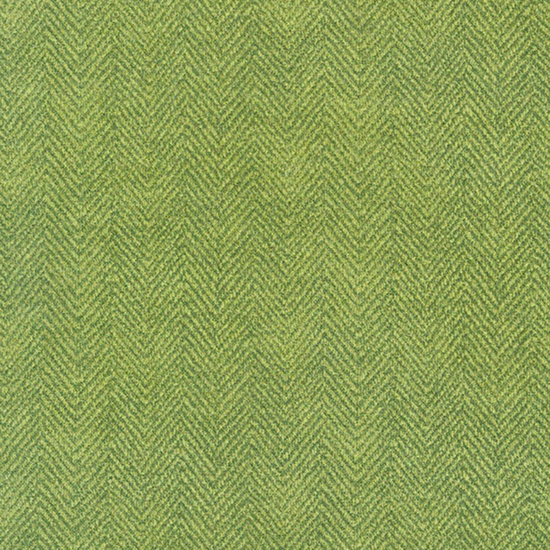 Woolies Flannel - Herringbone Green Yardage