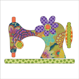 Green Vintage Stitches Fusible Appliqué Shapes