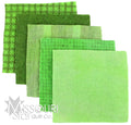 Green Yellow Wool Charm Pack