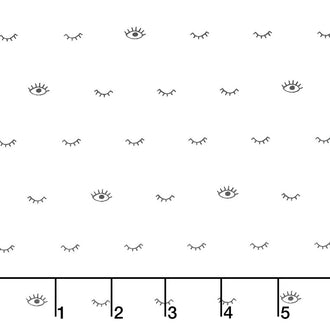 GRL PWR - Eyelashes White Yardage