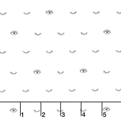GRL PWR - Eyelashes White Yardage