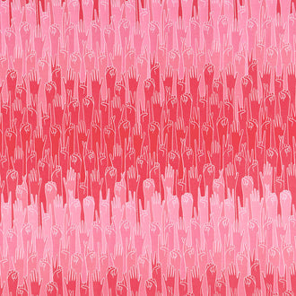 GRL PWR - Put Your Hands Up Pink Yardage