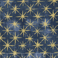 Grunge Seeing Stars - Navy Metallic Yardage Primary Image