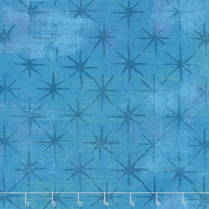 Grunge Seeing Stars - Turquoise Yardage