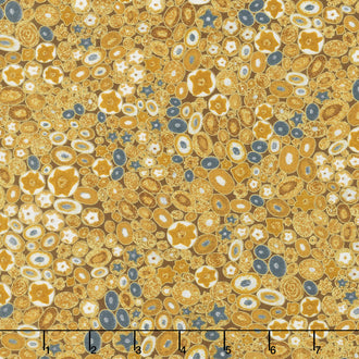 Gustav Klimt - Rocks Gold Metallic Yardage