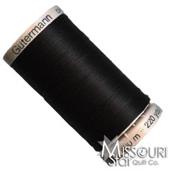 Gutermann 40 WT Cotton Thread Black