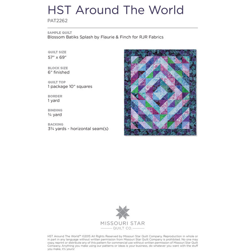 Half Square Triangles Around the World Quilt Pattern by Missouri Star Alternative View #1