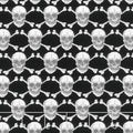 Halloween Spirit - Glowing Skulls Black Yardage