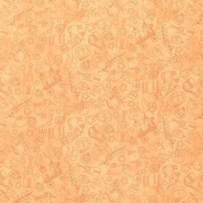 Halloween Whimsy - Icons Orange Yardage